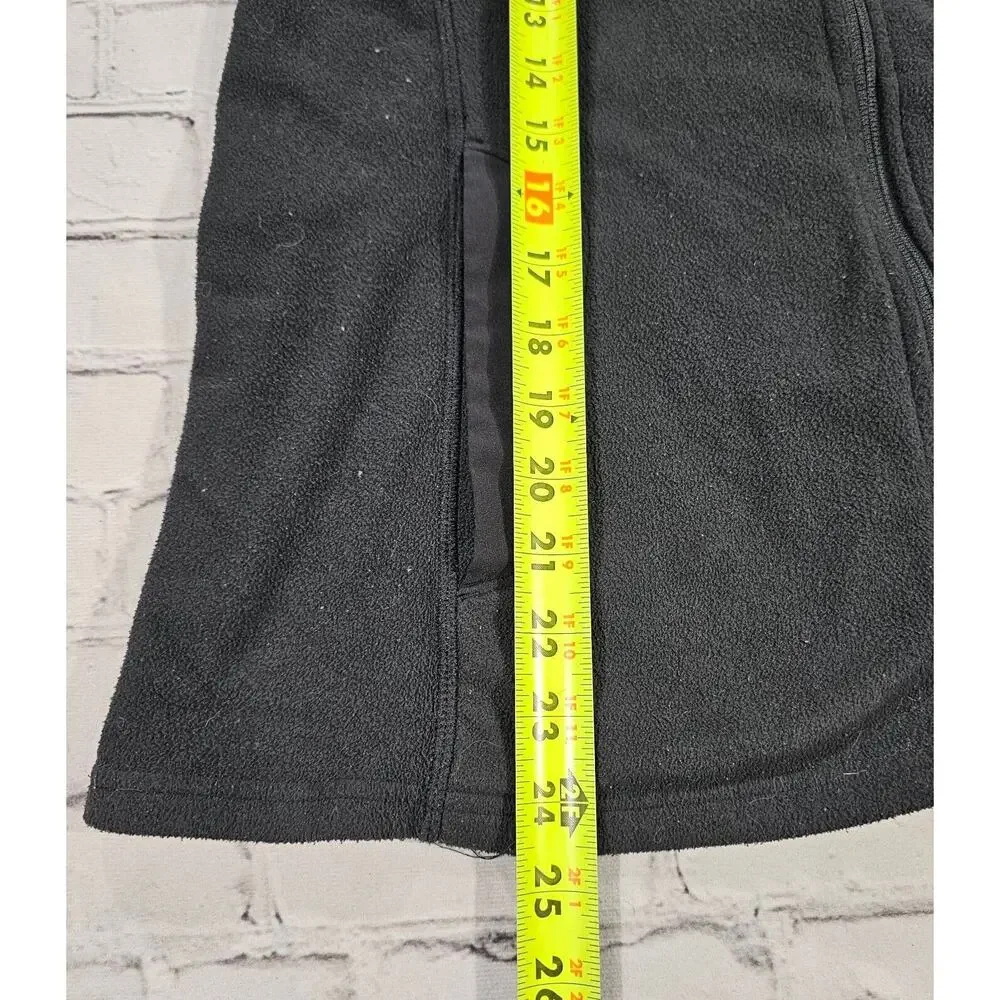North Face Jacket Black Fleece Full Zip Up Long Sleeve Logo WOMENS SIZE M